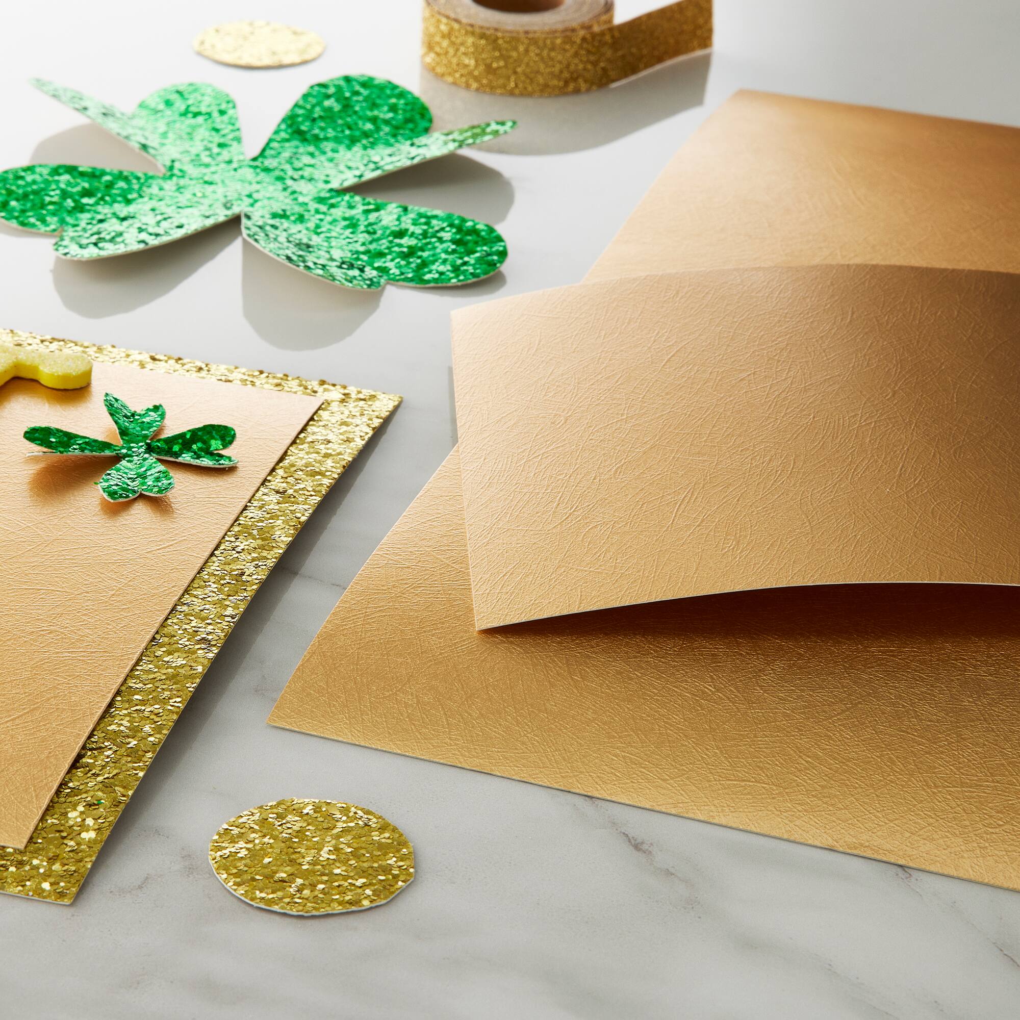 30 Pack: Gold Brushstroke Foil Paper by Recollections®, 12" x 12"